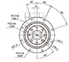 Output Frame Dimensions of Model SDH 64 Planetary Reducer Gearbox