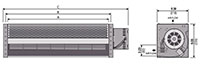 JEC-150A系列交流(AC)交叉流风扇- 2个