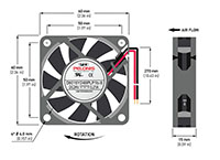 6015-9 Series Brushless Direct Current (DC) Axial Fans - 3