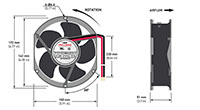 1751-5 Series Brushless Direct Current (DC) Axial Fans - 3