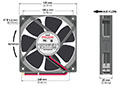 1225-7 Series Brushless Direct Current (DC) Axial Fans - 3
