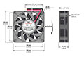 1238-11 Series 60.00 Watt (W) Power Brushless Direct Current (DC) Axial Fan - 3