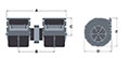 RA12B004/B005/B006 and RA24B004/B005/B006 Series Dual Wheel Design Brushed Direct Current (DC) Centrifugal Blowers - 2